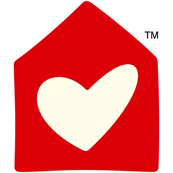 hand drawn icon of house with heart